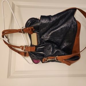 Blue stylish oversize bag